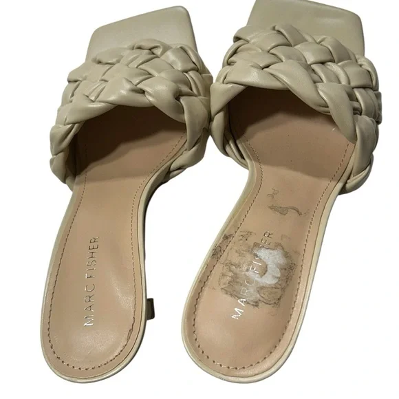 Marc Fisher Women's Tan Braided Heels - Picture 4 of 7